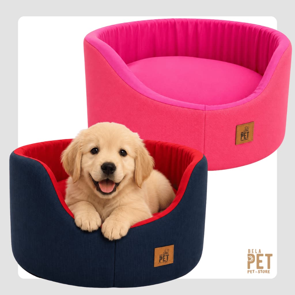 Cama Caminha para Cachorro Varias Cores | Caminha Redonda Impermeável e Super Resistente