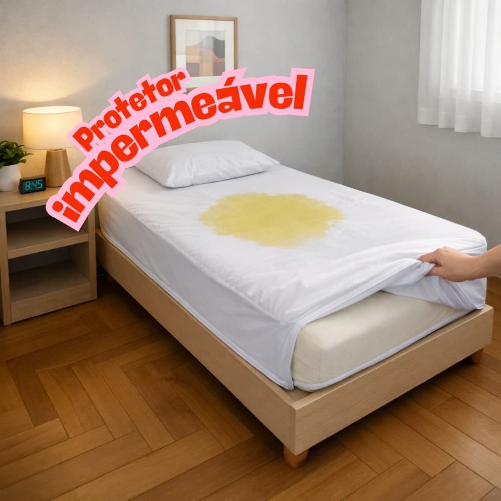 Protetor de Colchão Impermeável para Cama de Solteiro Casal Queen Super SILENCIOSO