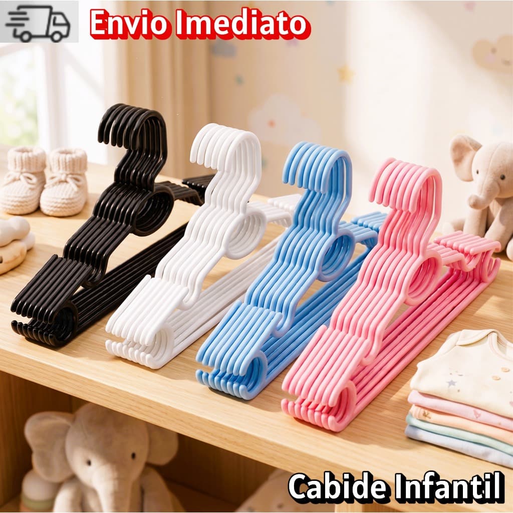 Kit Cabides Infantil Bebê Baby Rosa Azul Branco Preto Plástico  Roupa Colorido Premium
