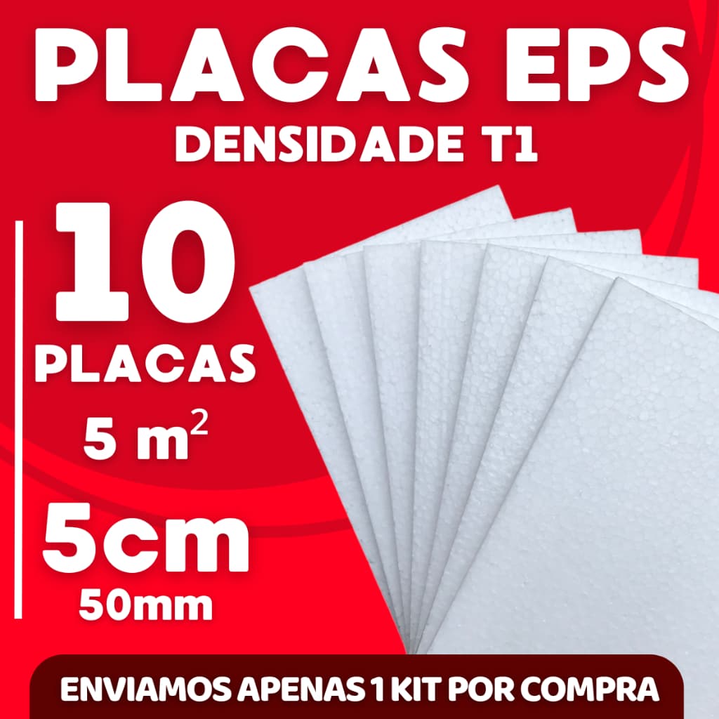 10 PLACAS FORRO EPS ANTICHAMAS 50MM (5CM)  T1 TERMO-ACÚSTICO - ENVIO IMEDIATO