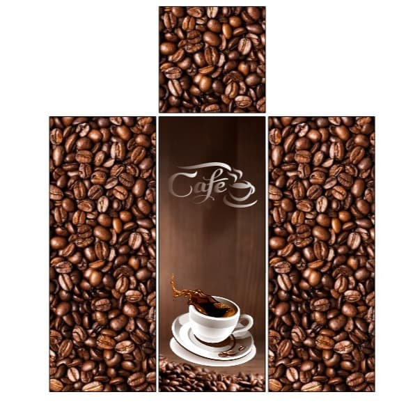 Adesivo Geladeira Personalizado Envelopamento Teto Cafe Graos