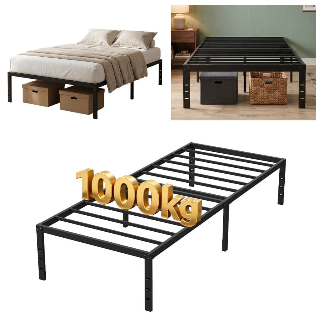 🔥188x78x35cm🔥Cama de Ferro Estrutura de Cama Metal Reforçada Solteiro Casal 1350kg Sem Box Fácil Montagem