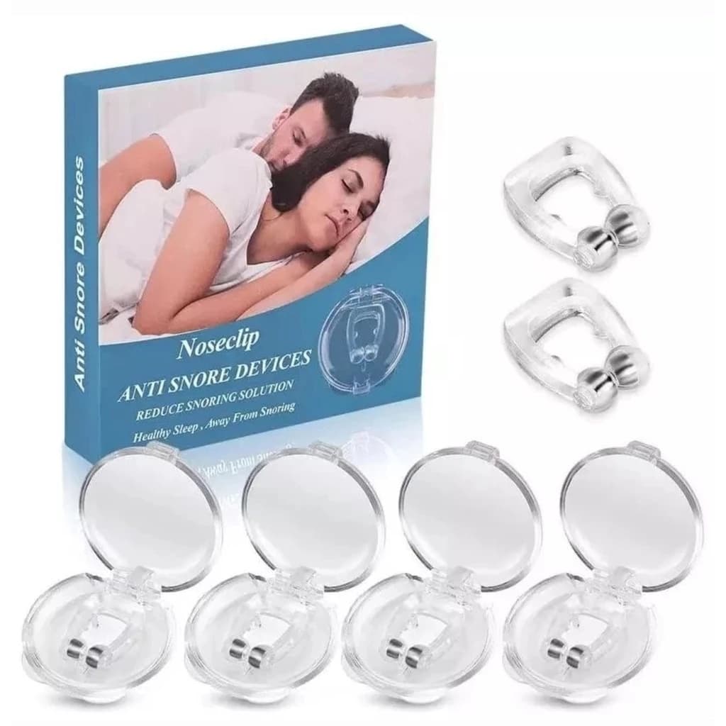 Kit 4, 2 ou 1 Clipe Magnético Nasal Anti Ronco e Apneia Dilatador Magnético