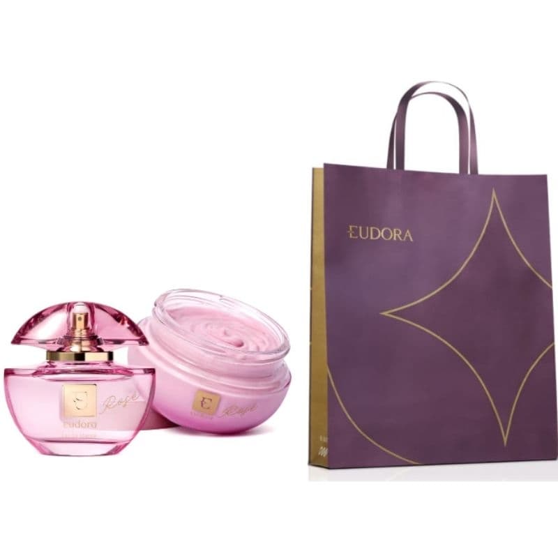 Eudora Rosé: Eau de Parfum 75ml, Creme Desodorante Hidratante Corporal 250g