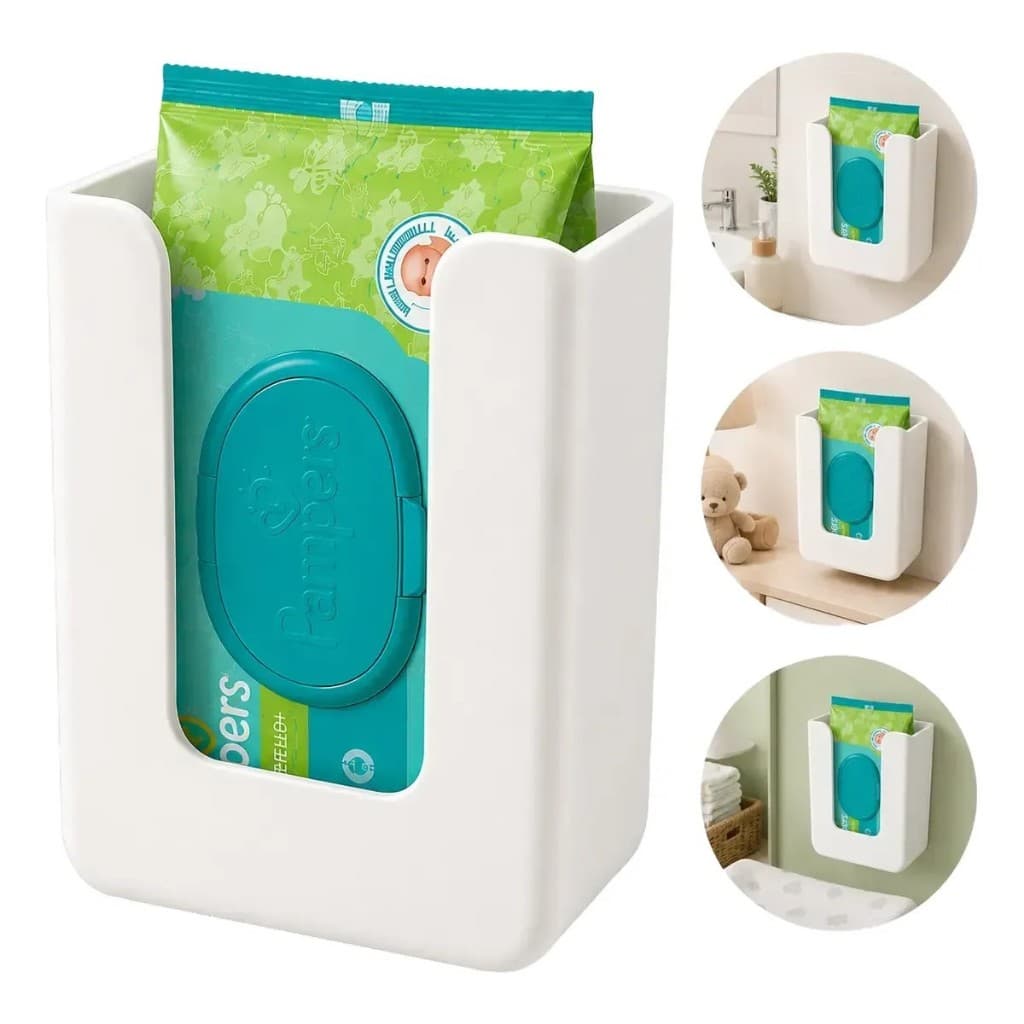 Porta Lenços Toalha Umedecidas Suporte De Parede Organizador Universal Para Bebê Banheiro Quarto