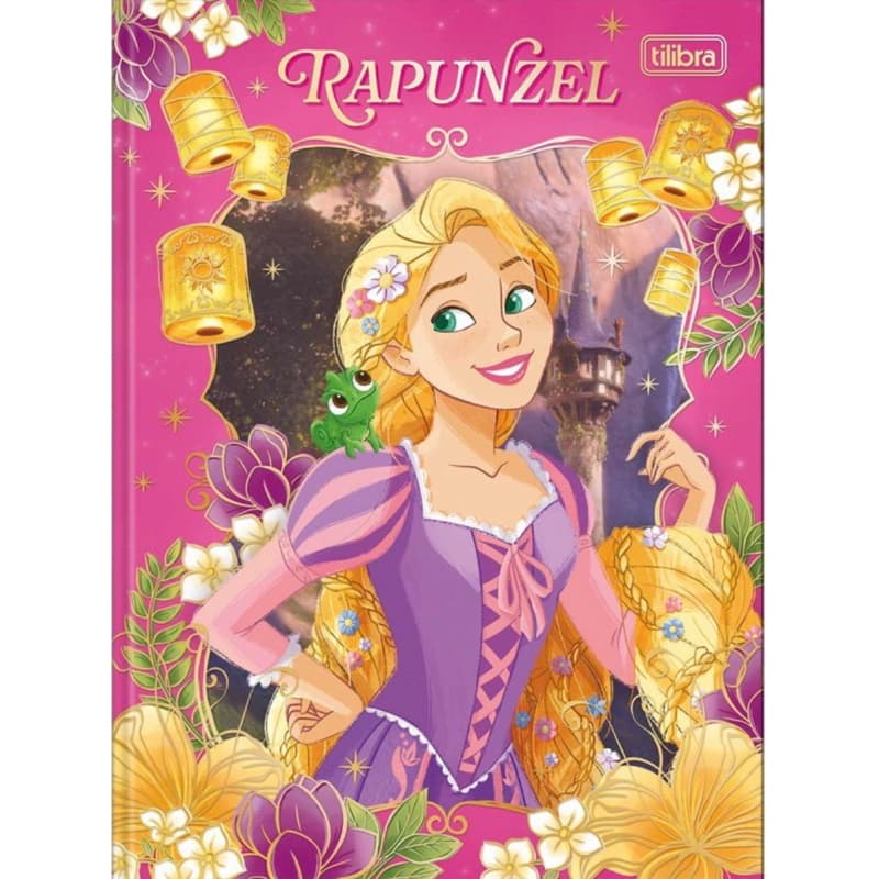 Caderno Brochura Capa Dura Colegial Princesas 160 Folhas TILIBRA