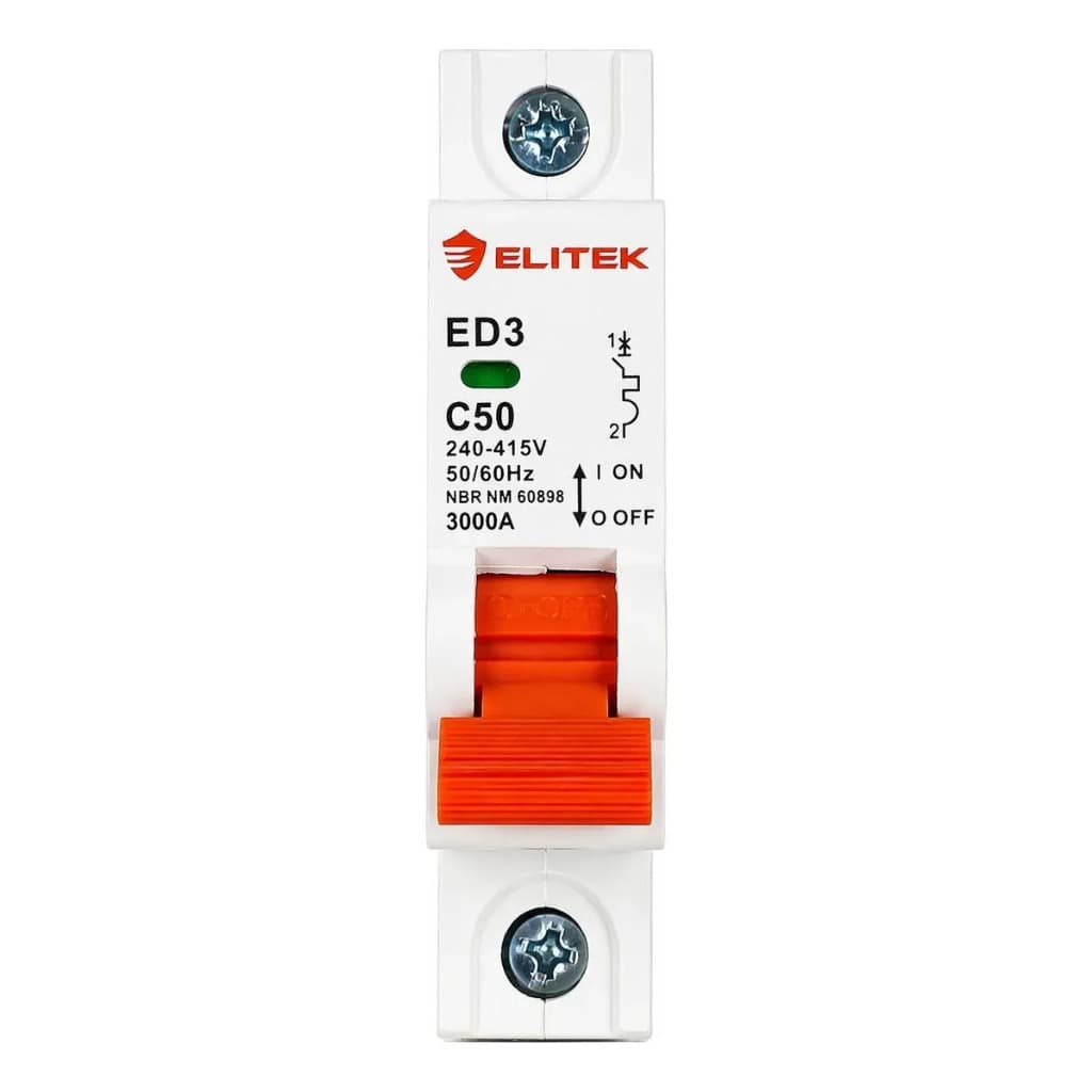 Disjuntor Unipolar Monopolar Ed3 C50 1p Curva C 6ka
