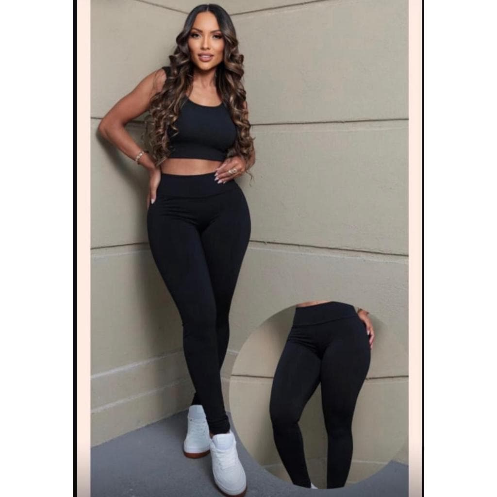 Calça Legging Flanelada Feminina Cintura Alta
