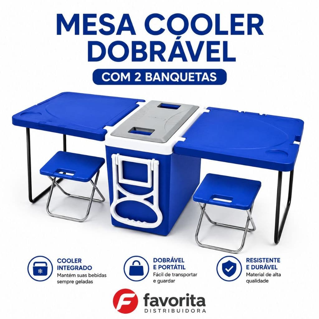 SUPER CAIXA TÉRMICA COOLER MULTIFUNCIONAL 5 EM 1 – 32 LITROS TOY 25857
