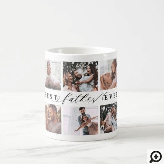 Caneca Pai Papai Presente Personalizada Painel de Fotos Frase Nome Porcelana 325ml
