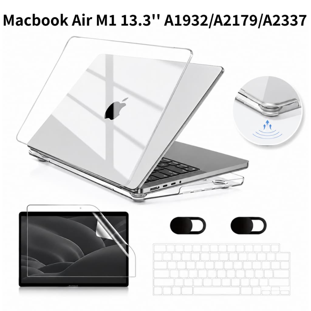 Capa Capinha Protetora Para Macbook M1 13.3''(A1932/A2179/A2337) Case + Capa Teclado e Pelicula