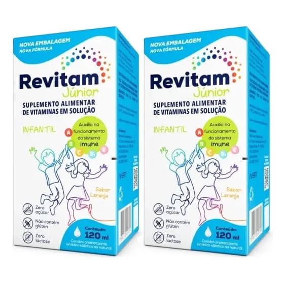 Kit 2 Unidades Suplemento Revitam Junior 120ml