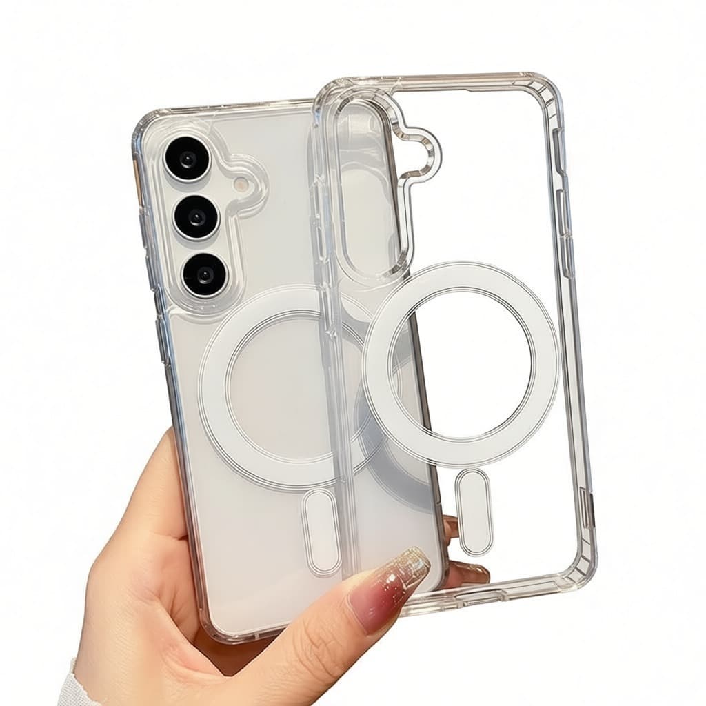 Capa Magsafe Transparente S25FE/S23/S23FE/S23 PLUS/S24/S24 FE/S24 PLUS/S24 ULTRA/S25/S25 PLUS/S25 ULTRA SAMSUNG Sem Fio
