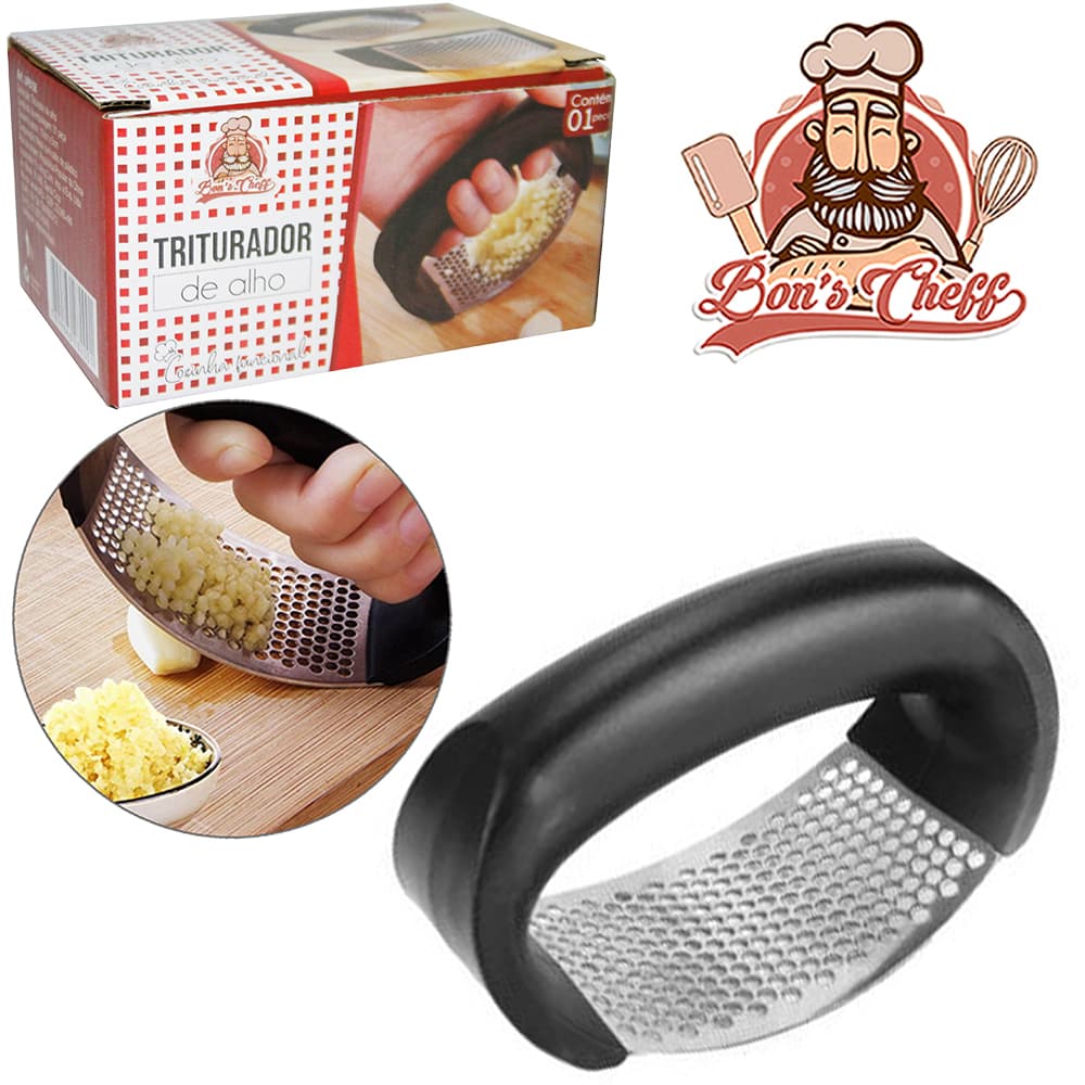 Espremedor Amassador Triturador De Alho Inox Manual