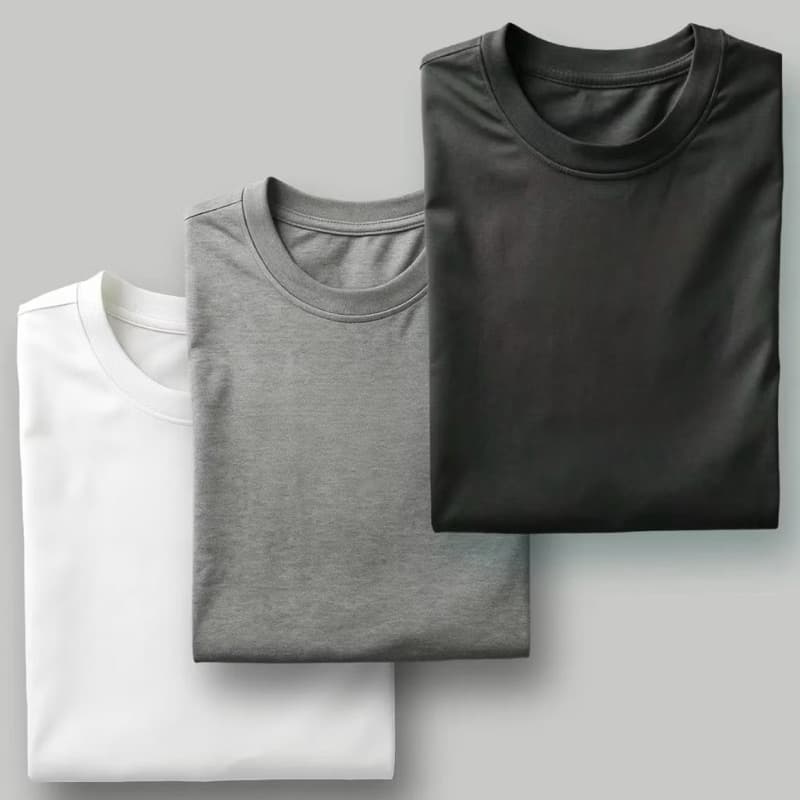 Kit 3 Camiseta T-Shirt 100% Algodão Fibra Natural Fio Penteado Qualidade