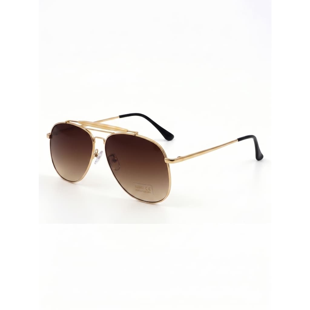 Óculos de Sol Aviador Retrô Unissex Armação de Metal Dupla Tendência Moda Blogueira UV400