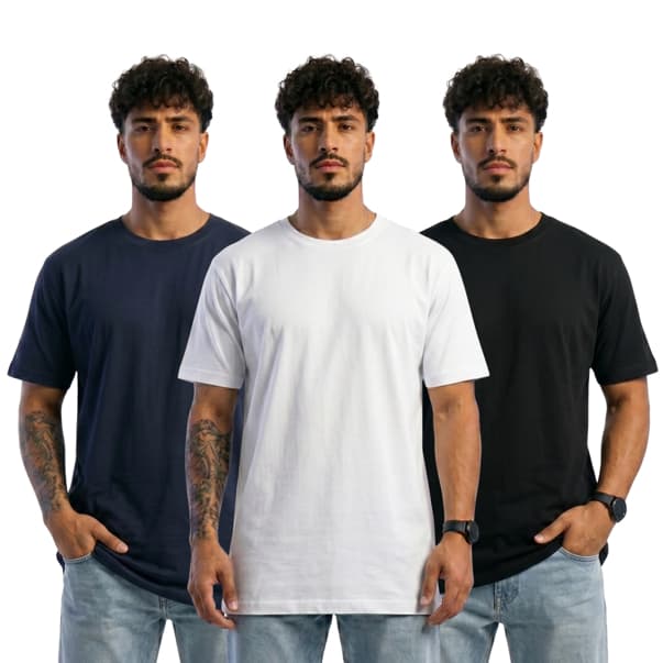 Kit 3 Camisetas Oversized Premium Algodão Streetwear Casual Moda Urbana Confortável