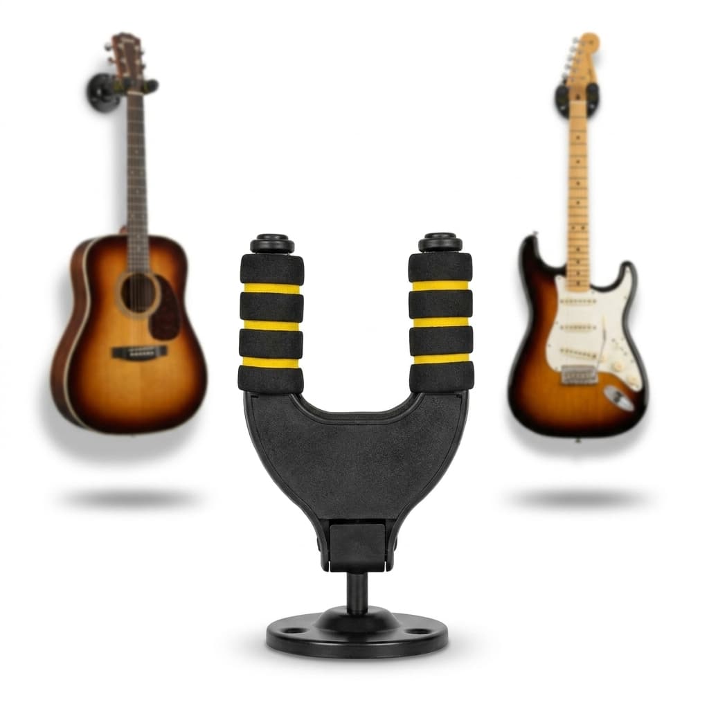 Suporte pedestal parede violão violao guitarra cavaco ukulele emborrachado reforçado linha premium