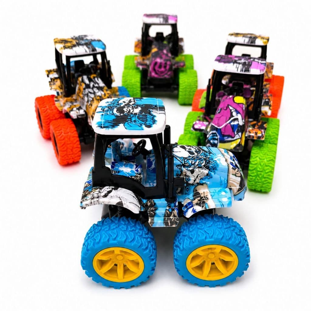 Mini Carrinho Monster Truck Fricção Grafitado Cores Sortidas