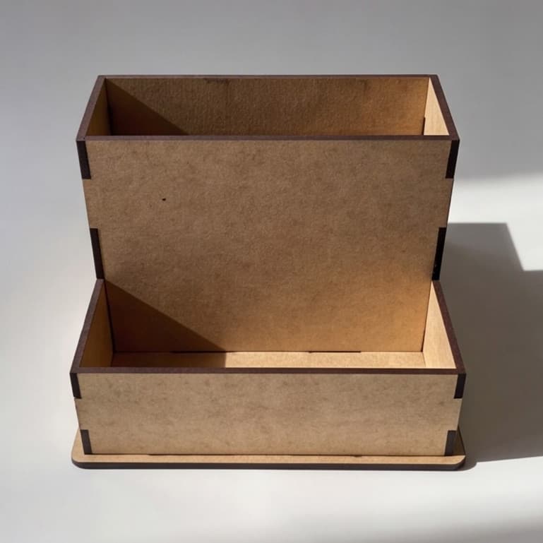Kit 15 Porta Guardanapo Sachê em MDF com Divisórias Organizador de Mesa Restaurante Lanchonete