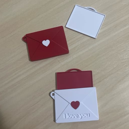 CHAVEIRO DE CARTA COM CORAÇÃO DIA DOS NAMORADOS COM FOTO PRESENTE ROMÂNTICO - FOTOGRAFIA - LEMBRANÇA