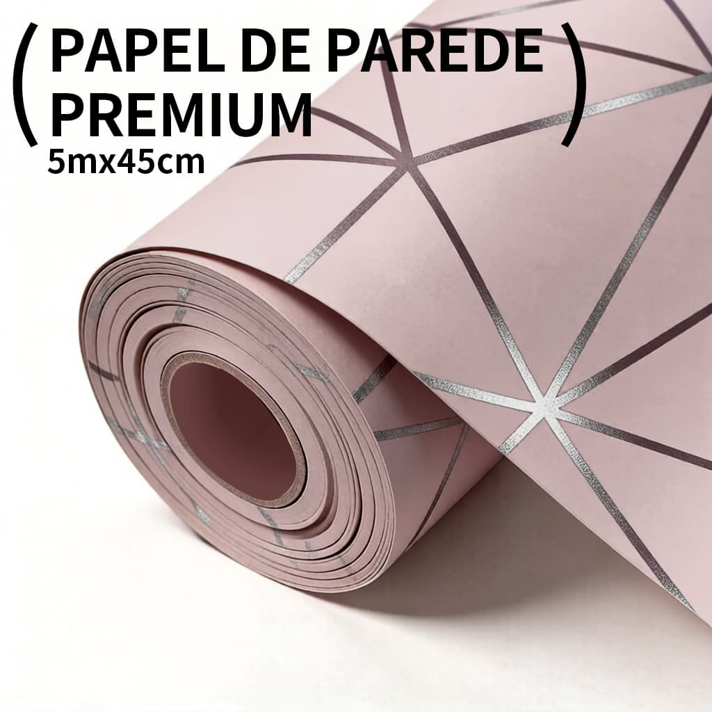 Papel de Parede Preta  com linhas Douradas 3D Para Decoração