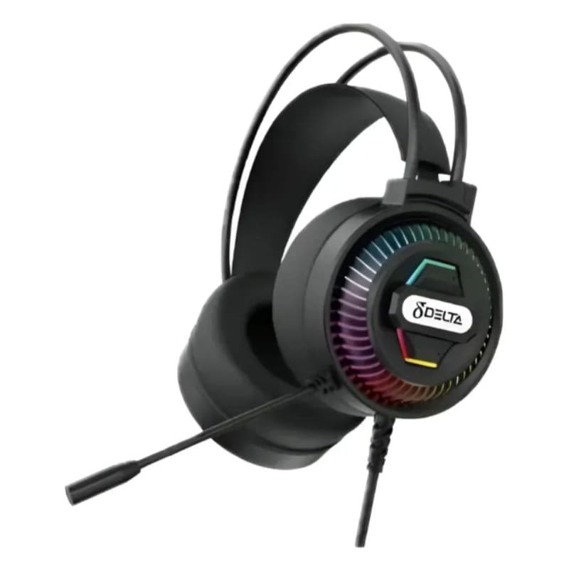 Headset Gamer RGB Pro Delta F7140 Microfone Integrado Cabo Reforçado P/ PC Notebook