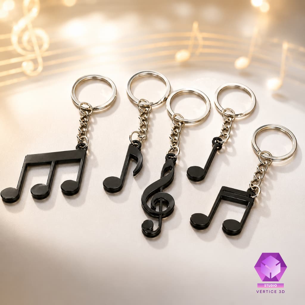 Kit Chaveiros Notas Musicais Atacado Presente Lembracinha Música Banda Brindes Festas