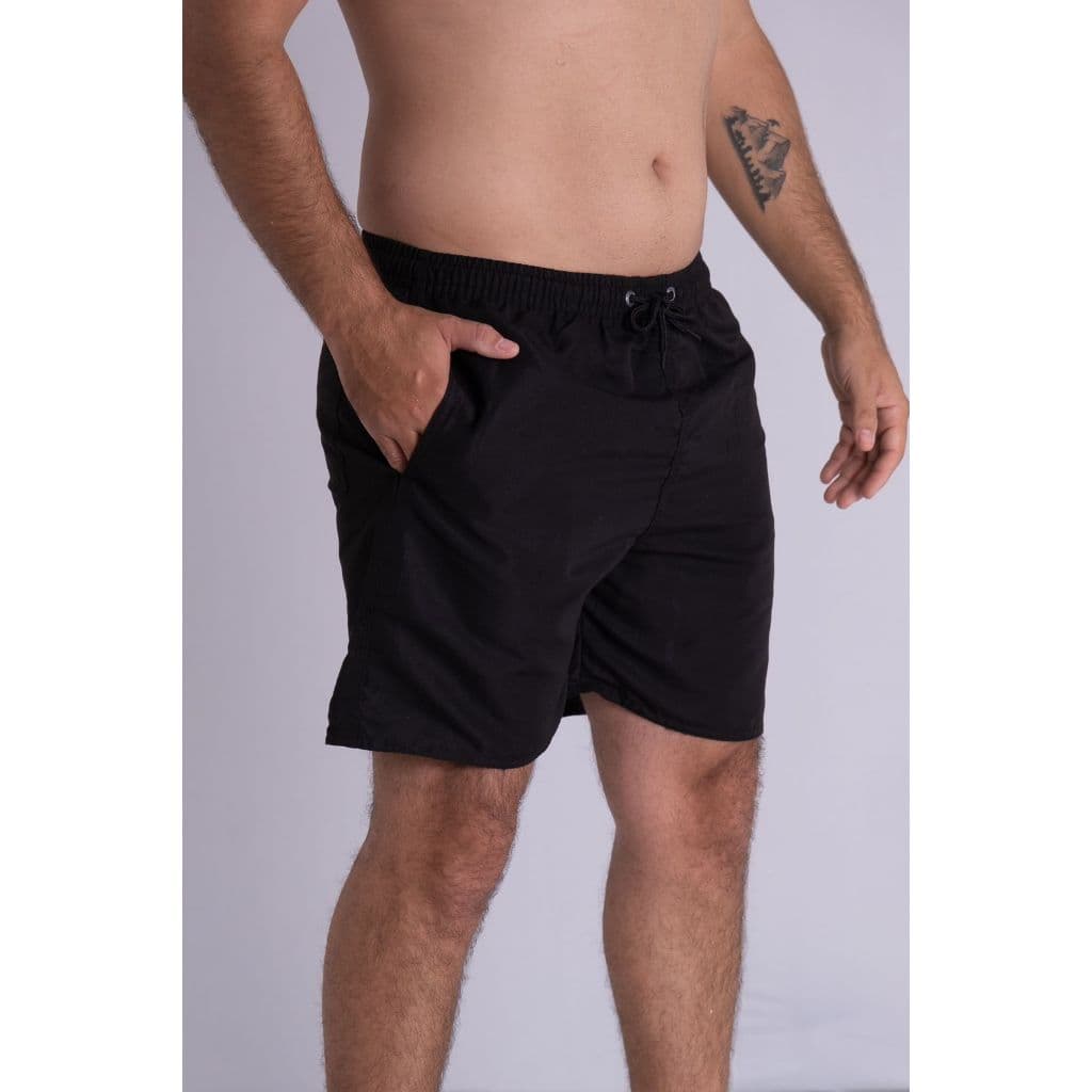 Kit Com 3 Shorts Elastano Masculino Adulto Cordão Ajustável Praia Academia