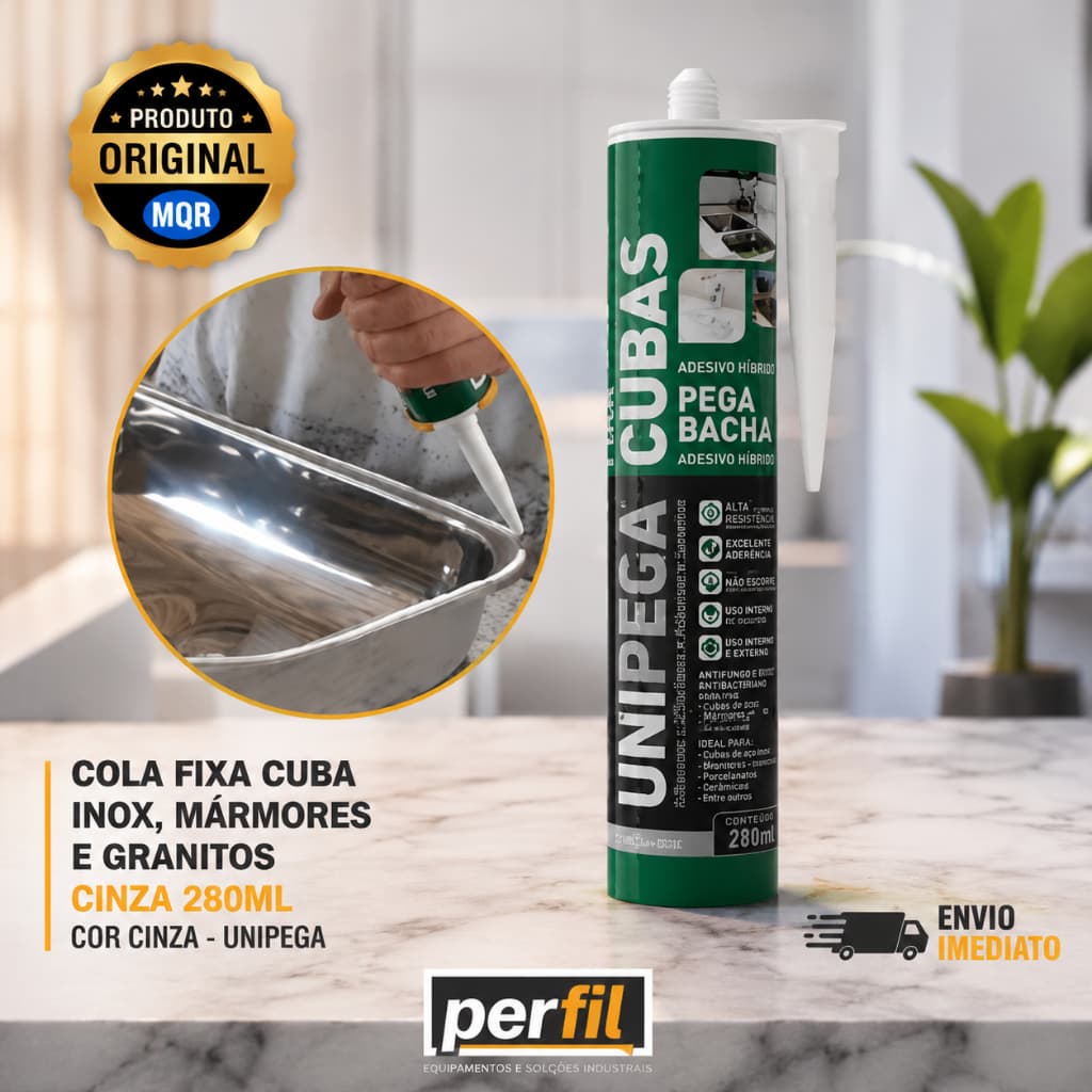 Cola Fixa Cuba Inox Mármores e Granitos Cinza 280ml Unipega fixa cuba cola cuba de pia cola cuba