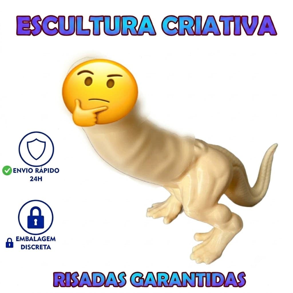 Boneco Pintossauro Rex Engraçada – Decoração Divertida para Presente e Pegadinhas