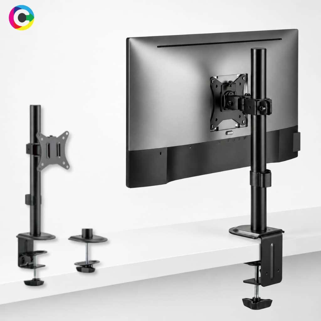 Suporte Monitor 17 a 32 Polegadas VESA 75x75 100x100 Ajustável  Mesa Escritório Ergonômico Reforçado
