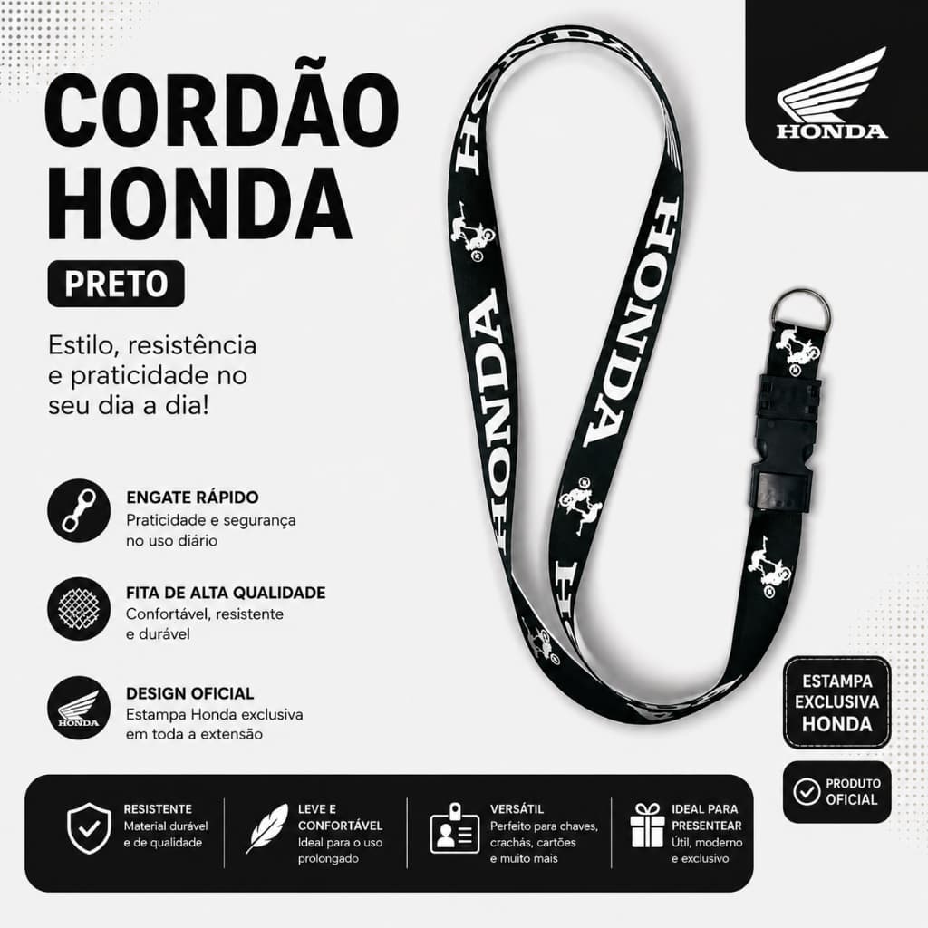 KIT 5 TIRANTES CRACHÁ HONDA PERSONALIZADO, RESISTENTE E MACIO