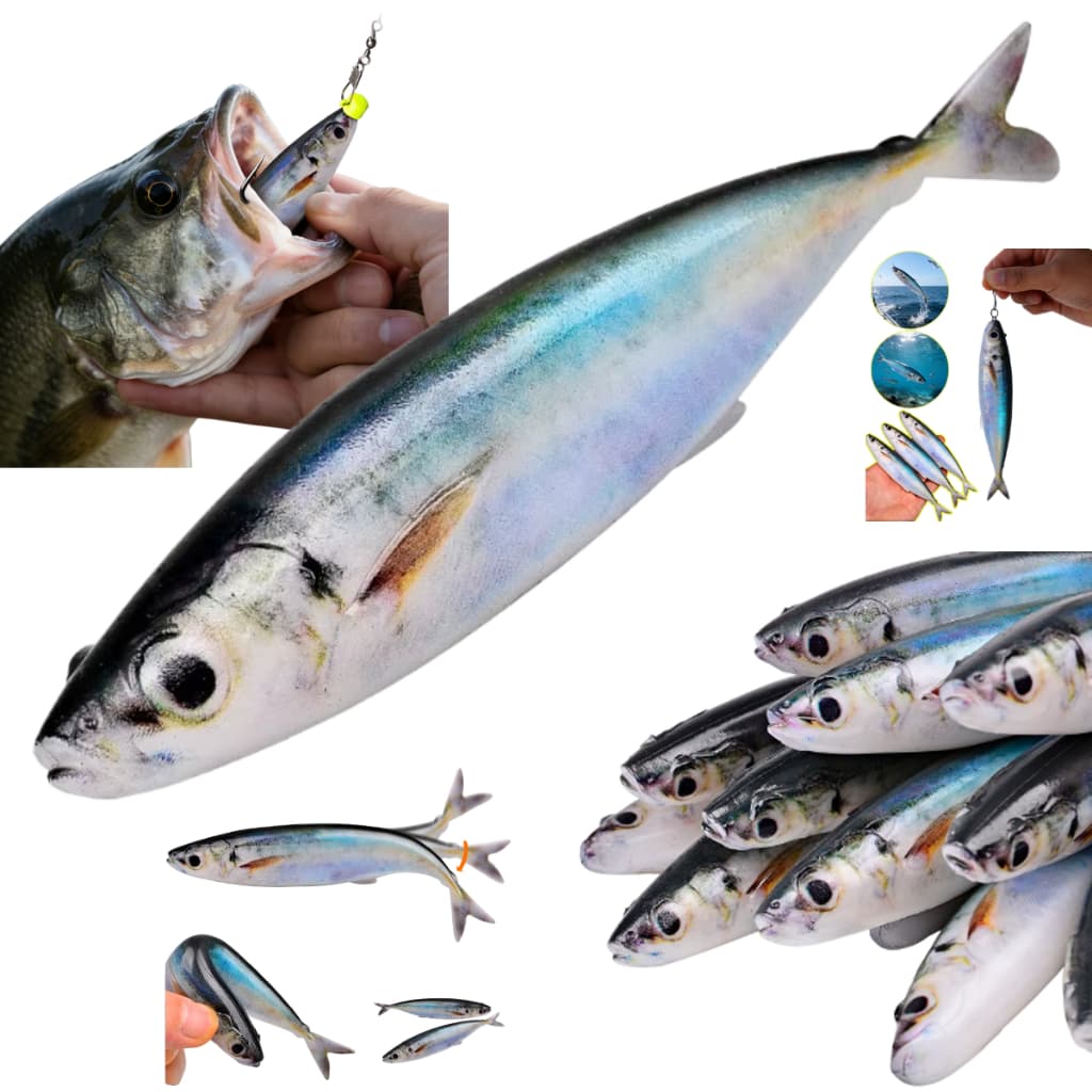 Isca Artificial Sardinha Big Silicone 14,5cm 33g Atum Robalo Truta
