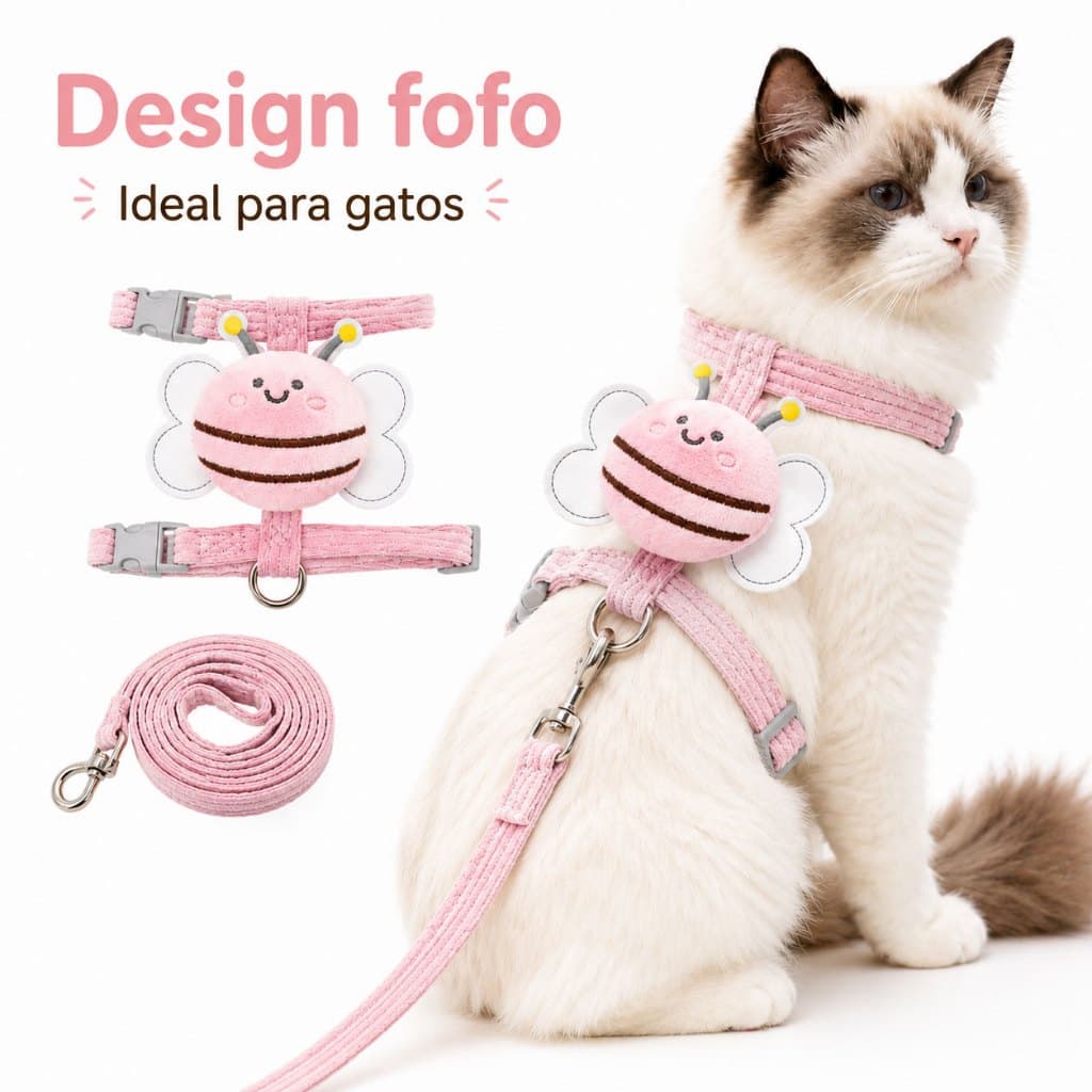 Coleira de Abelha Colorida para Gato e cachorro pequenos e outros animal de estimacao