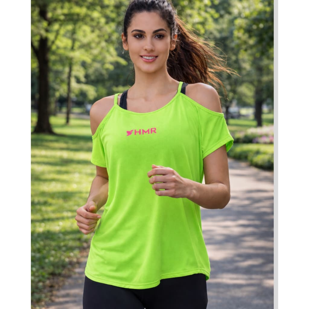 Blusa HMR Ombro de Malha Feminina Nylon Dry