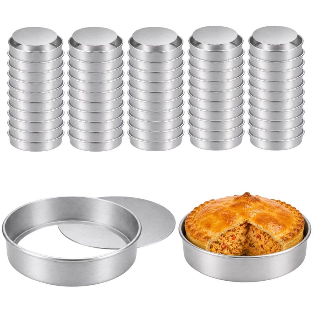 50 Unidades Forminhas De Torta 9,5X2,5Cm Com Fundo Removível Resistente Prático