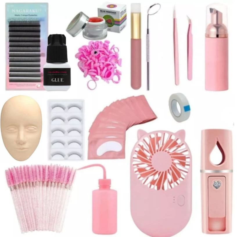 Kit Treino Extensão Cílios Nagaraku Y Volume Brasileiro Profissional Curso Alongamento Cilios