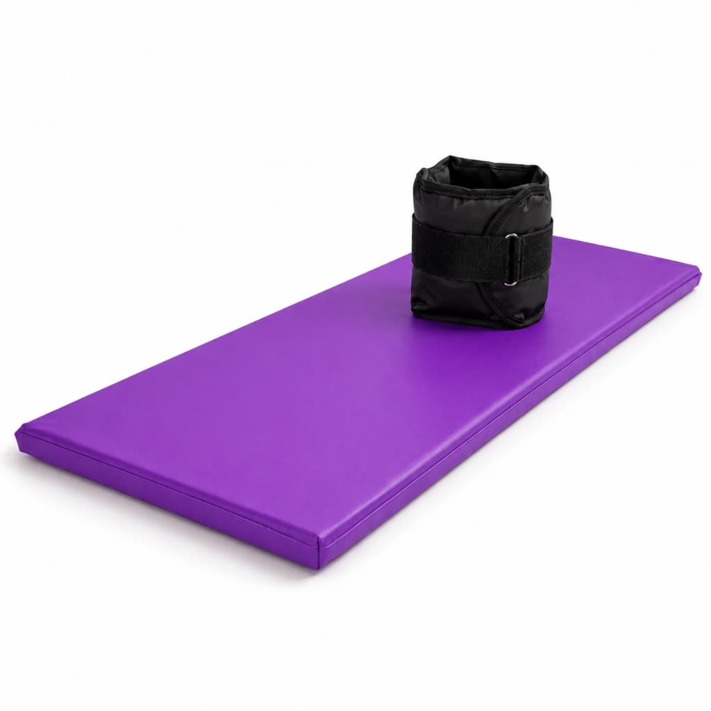 Kit Fitness Caneleira Unidade 1kg 2kg 3kg 4kg 5kg + Colchonete Amarelo 90x40x3 Musculação Exercícios
