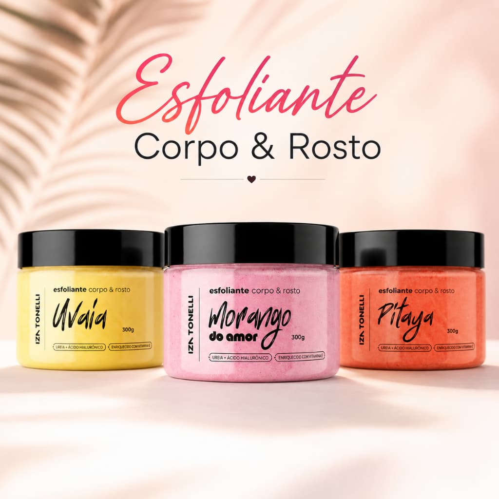 Esfoliante Corpo & Rosto 300g Frutas Banho Premium Pele Renovada Hidratada Autocuidado