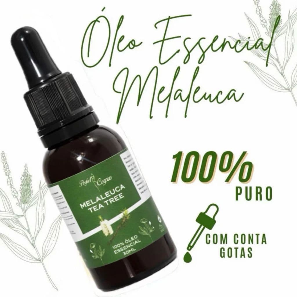 Óleo De Melaleuca Essencial 100% Puro - Conhecido Por Seus Benefícios- Reduz Caspas, Acnes