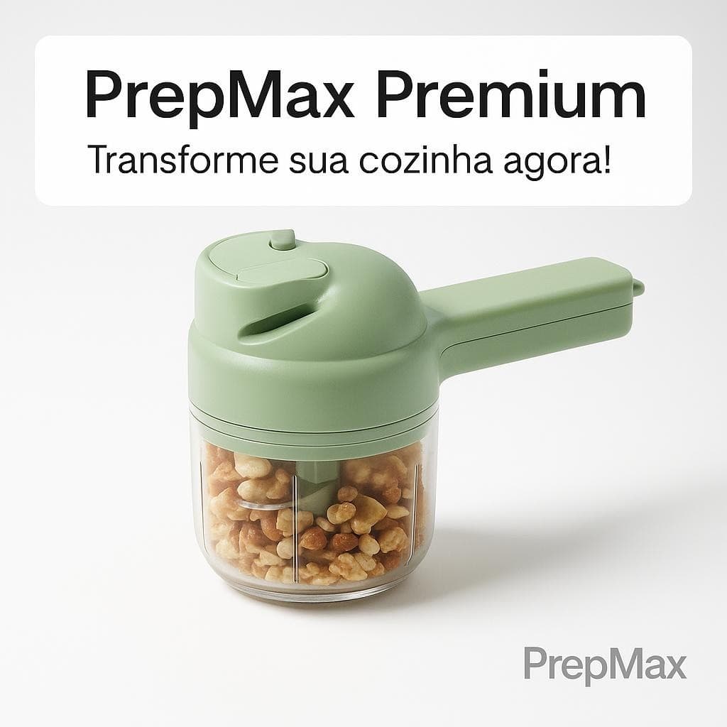 Triturador Cortador Eletrico Multifuncional 4 Em 1 Processador Alimentos Verde Pratico