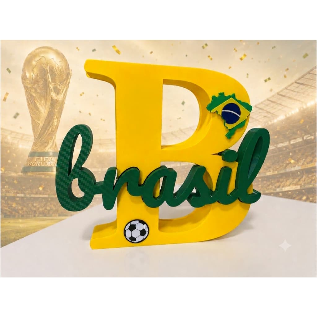 Letreiro Brasil Copa Do Mundo | Decoração Futebol
