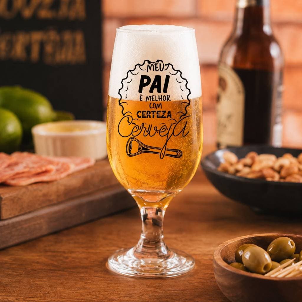 Kit Jogo De Taça Floripa De 300ml Dia Dos Pais Pai Papai