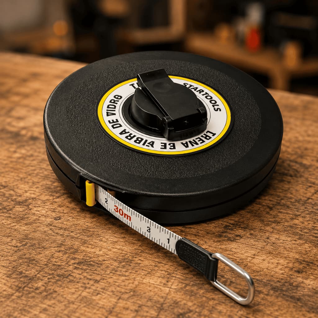 Trena Métrica Fibra de Vidro 10m ou 20m Profissional Resistente para Medição e Construção