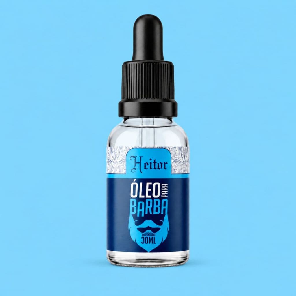 Óleo Hidratante Barba 30ml Brilho Barba Macia Natural Modelador Pro Heitor Reduz Frizz