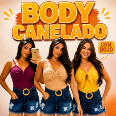 Body Canelado com Bojo e Alças Finas – Modelagem Perfeita (P/M)