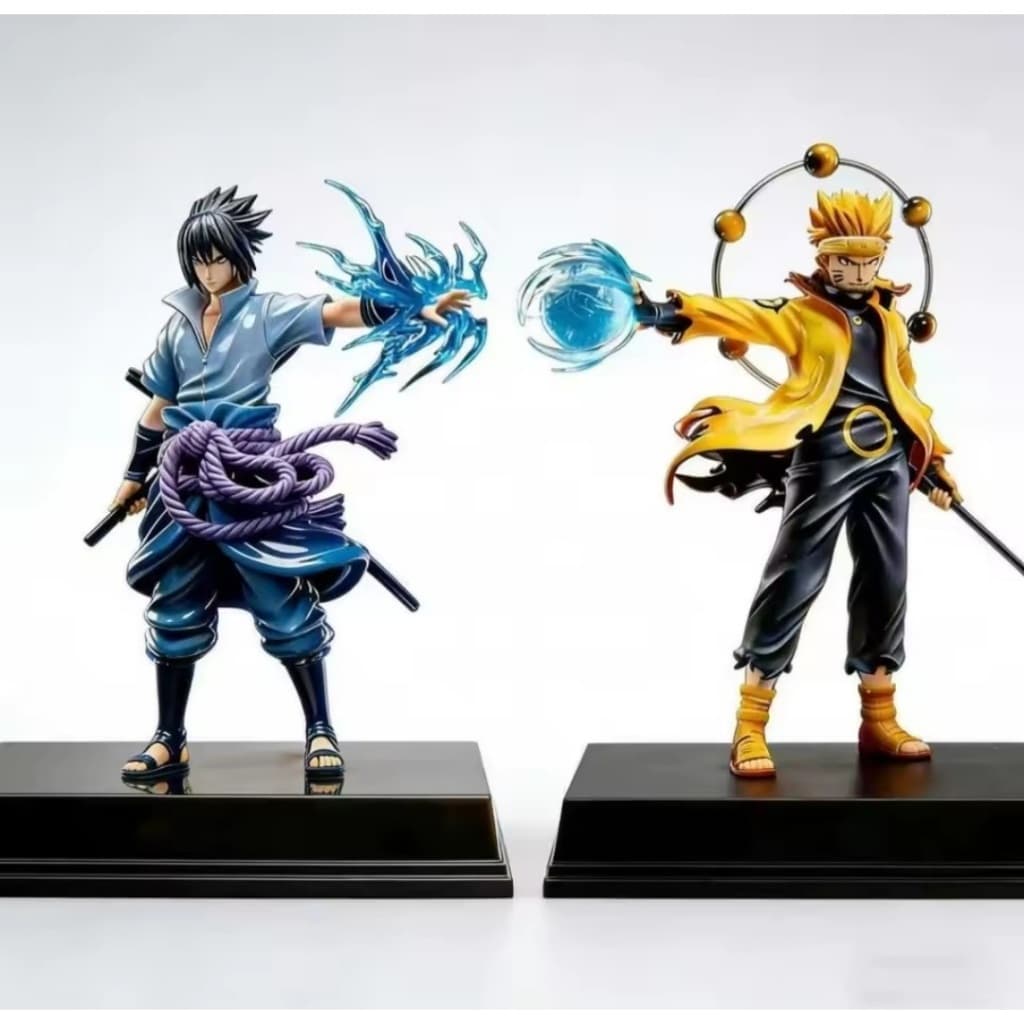 Action Figure Naruto e Sasuke Anime Colecionavel