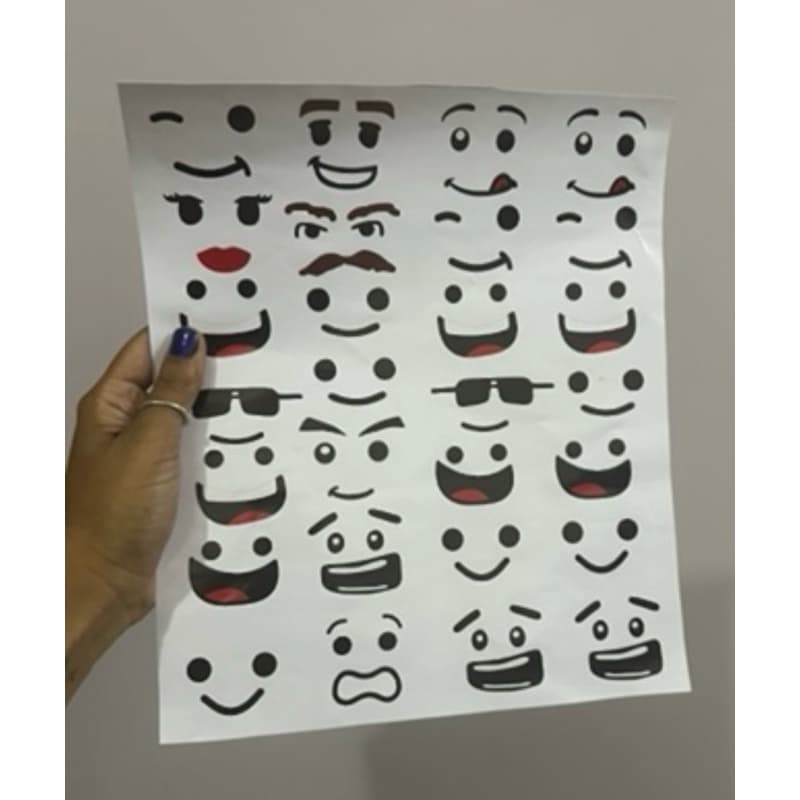 Adesivos rostinhos para cofre/Lego/Caretas