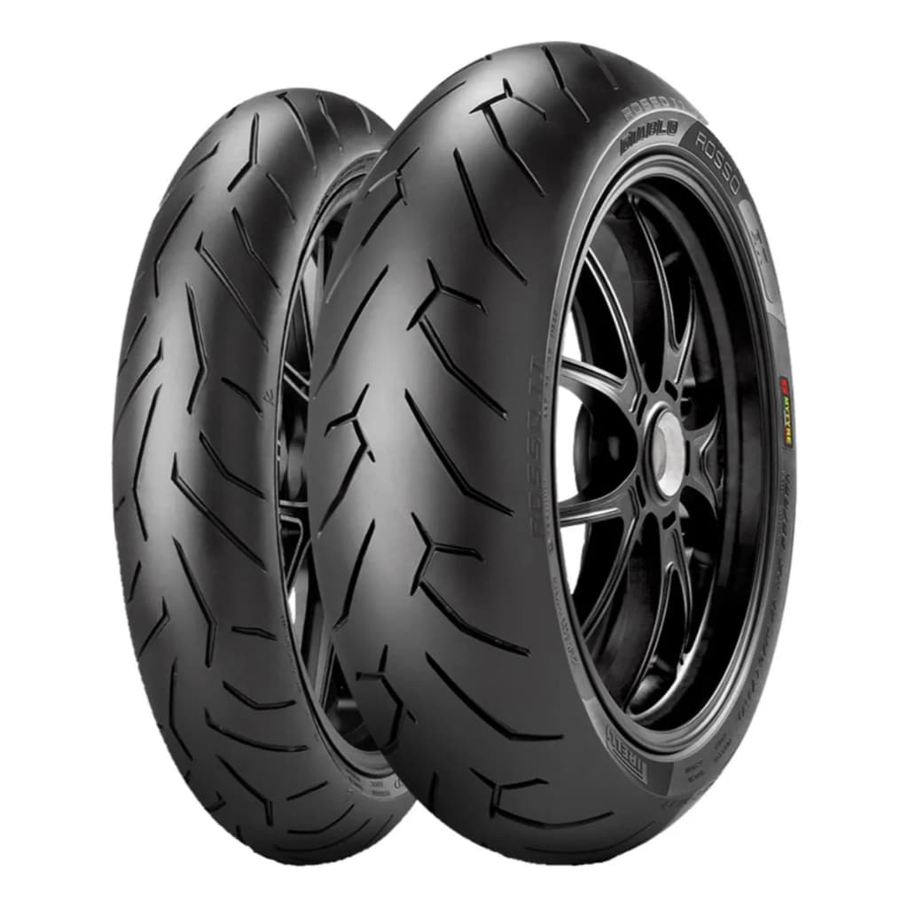 Par Pneus Pirelli Aro 17 Diablo Rosso II 120/70-17 + 190/50-17 CB1000R R1 Radial 73W original